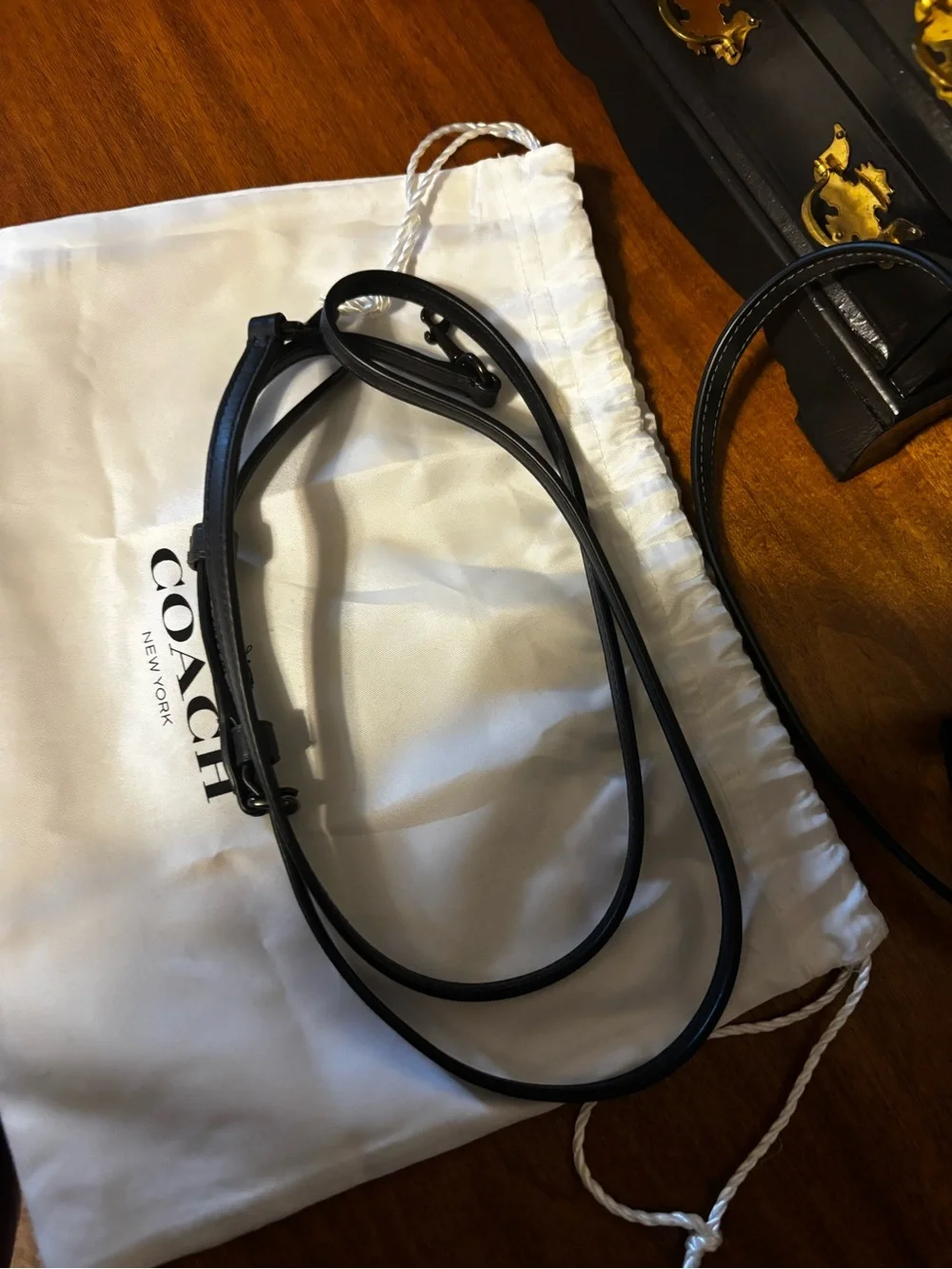 New! Coach Penn Black Leather Mini Shoulder Bag